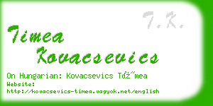 timea kovacsevics business card